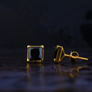916 square color gemstone earring lse36