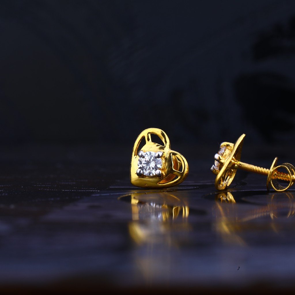 22kt Gold Hear Shape Earring LSE58