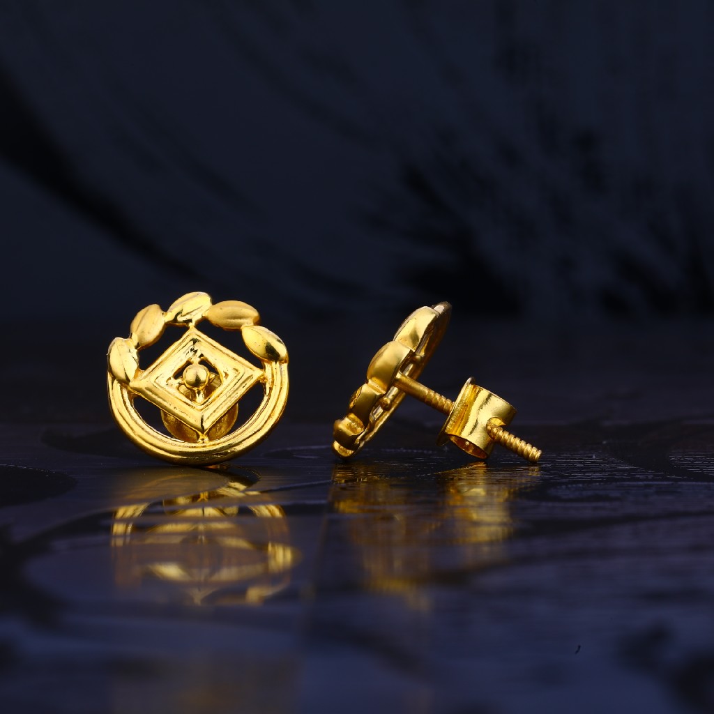 916 Gold plain Earring LSE96