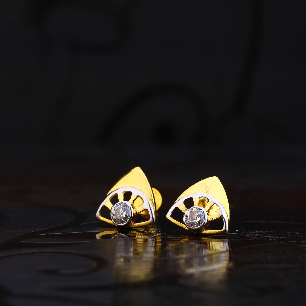 22kt Gold Solitare Earring LSE141