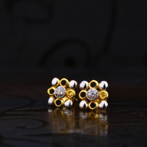 22kt Gold Designer Fancy Earrings LSE155