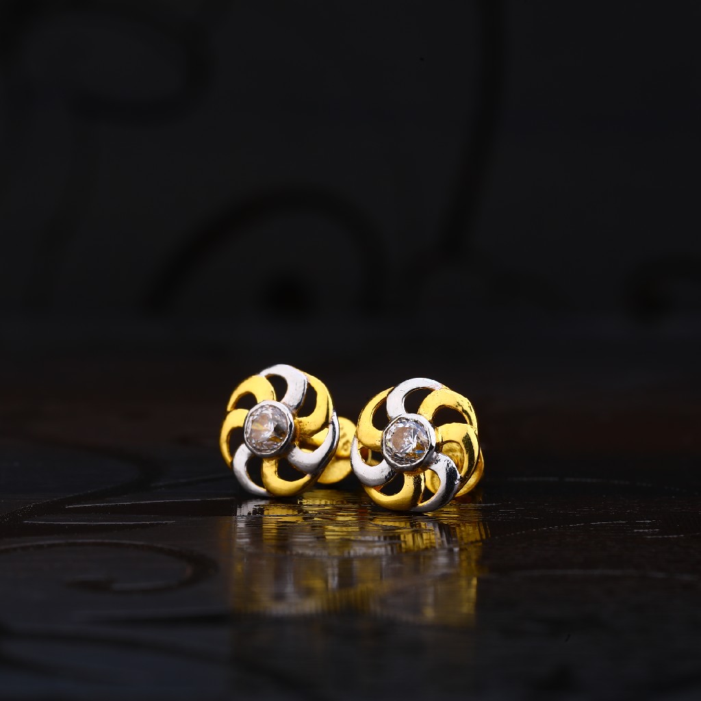 22kt Gold Solitare Fancy Earring LSE181