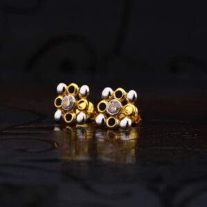 22kt Gold Designer Solitare Earrings LSE192