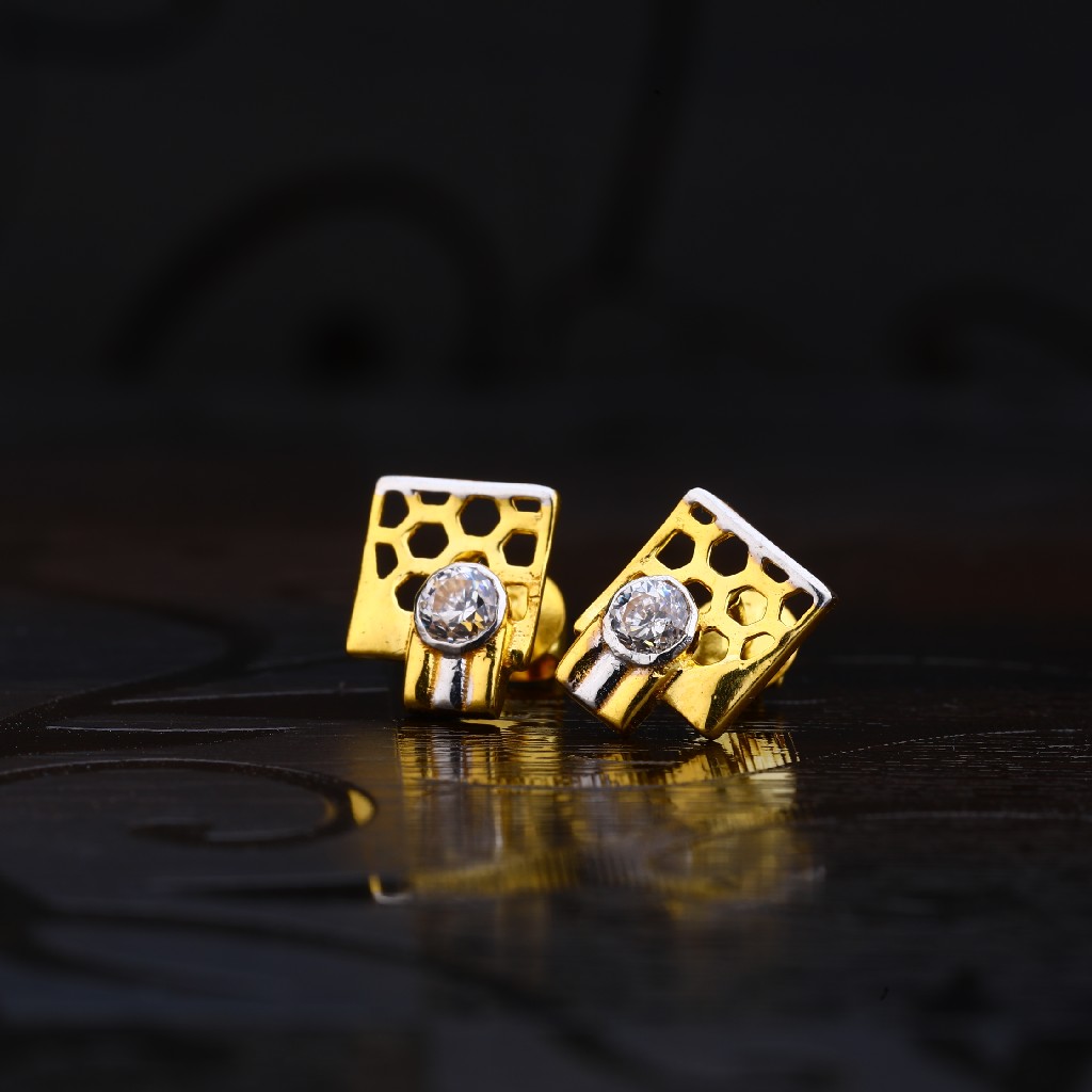22kt Gold Solitare Earrings LSE199