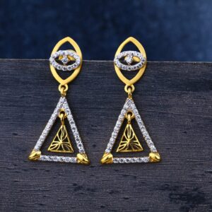 916  Gold CZ  Earring Jhummar LJE138