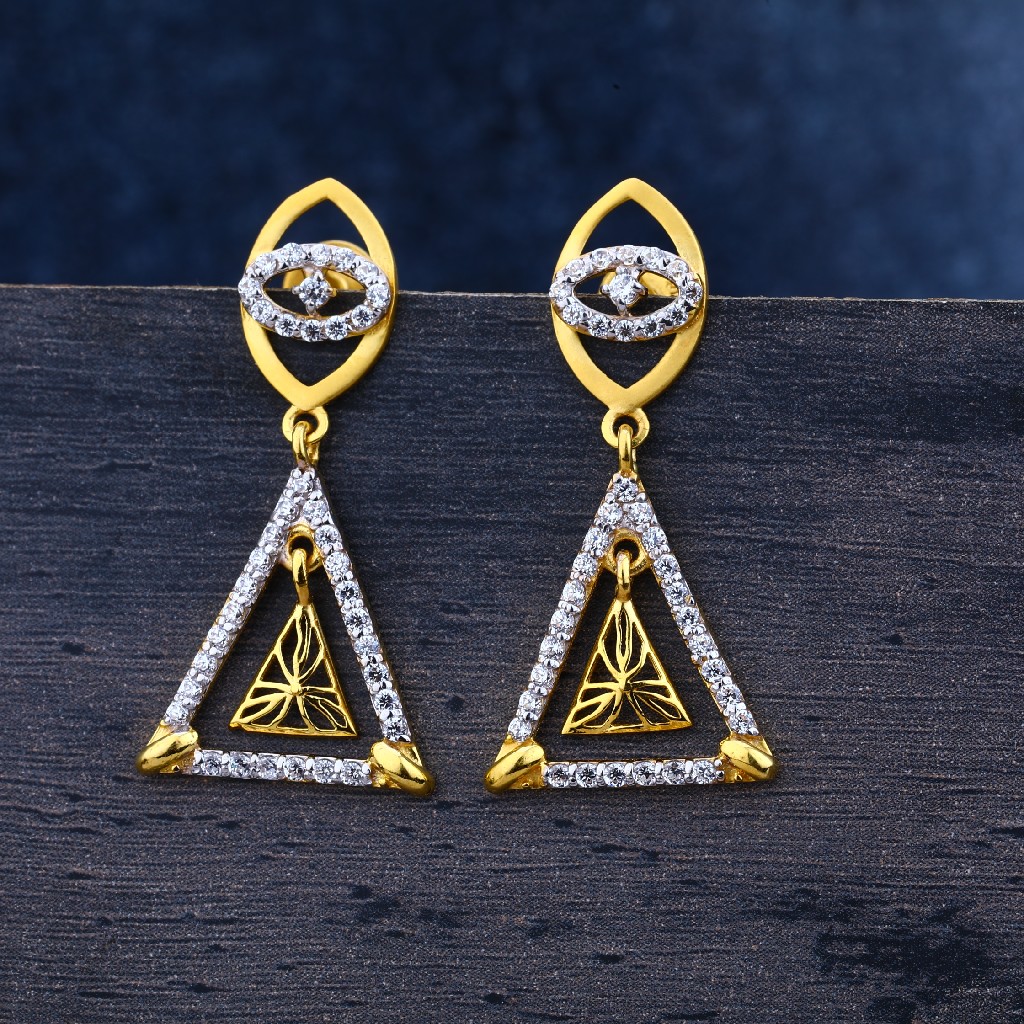 916 Gold CZ Earring Jhummar LJE138