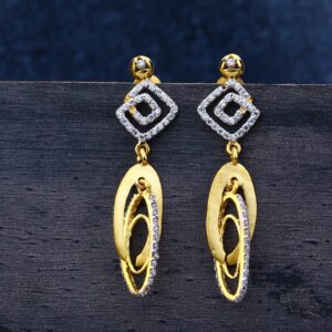 916 Gold Women's CZ Classic Earring Jhummar LJE143