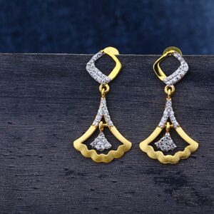 916 Gold Women's CZ Earring Jhummar LJE144