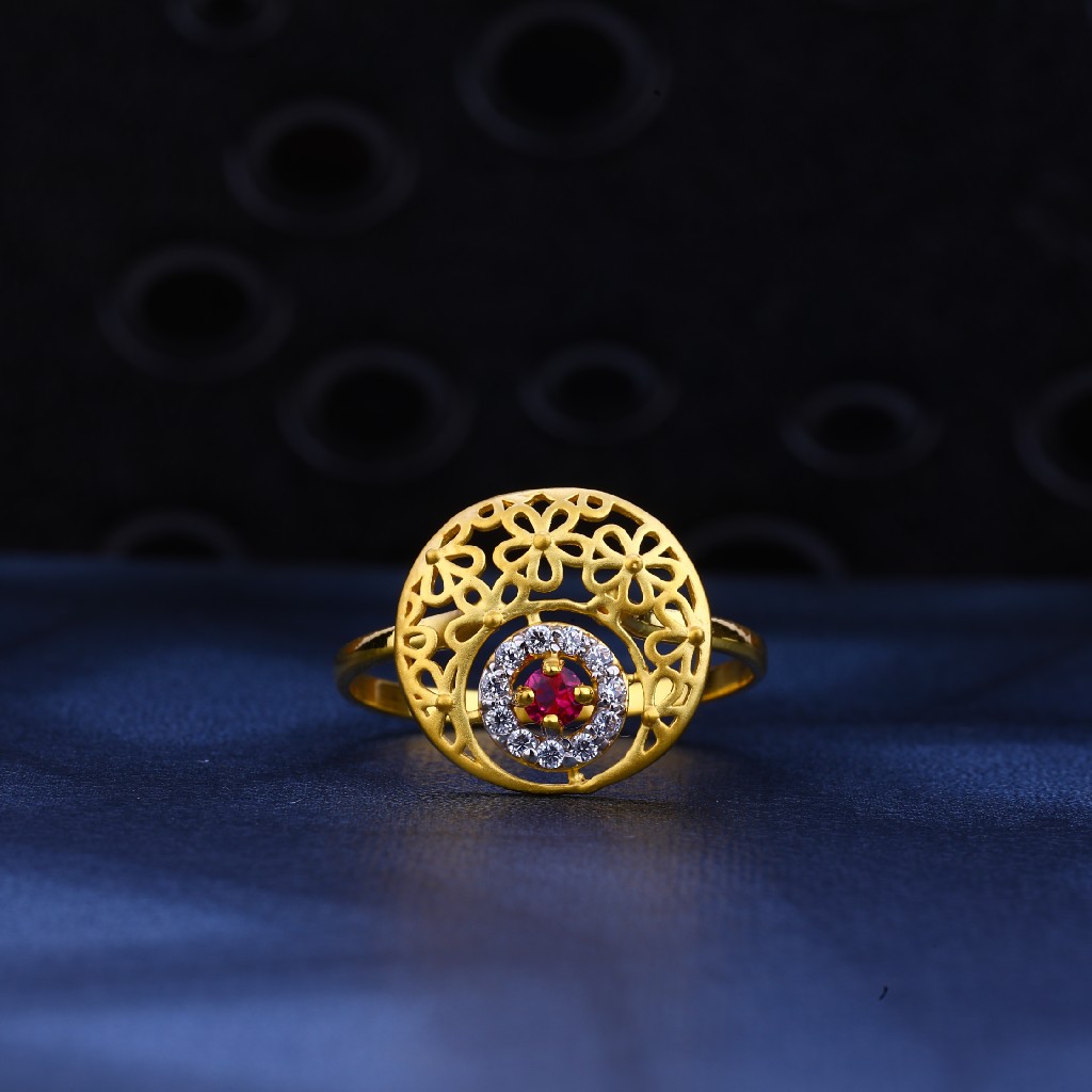 916 Gold Classic Designer Ring LR22