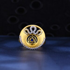 916 Gold Designer Cz Ring LR23