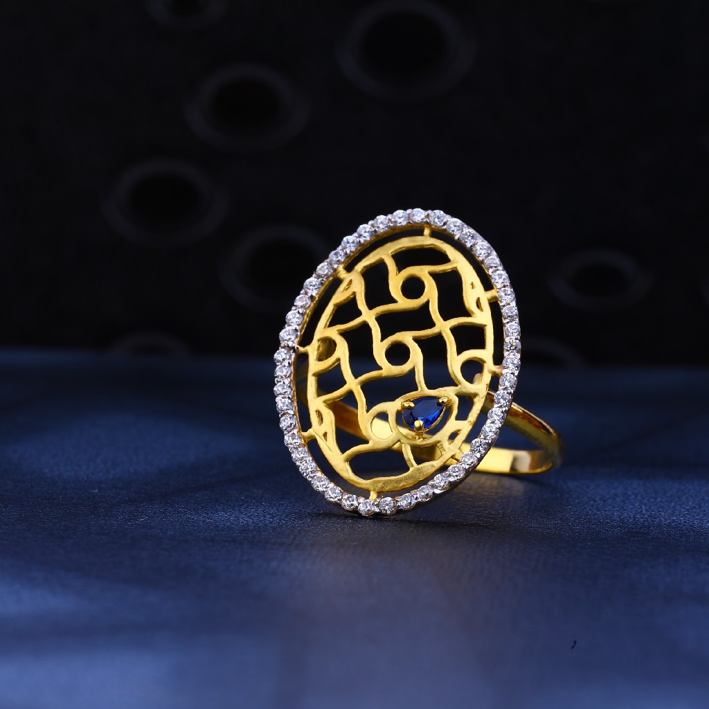 22kt Gold Cz Exclusive Ring LR25