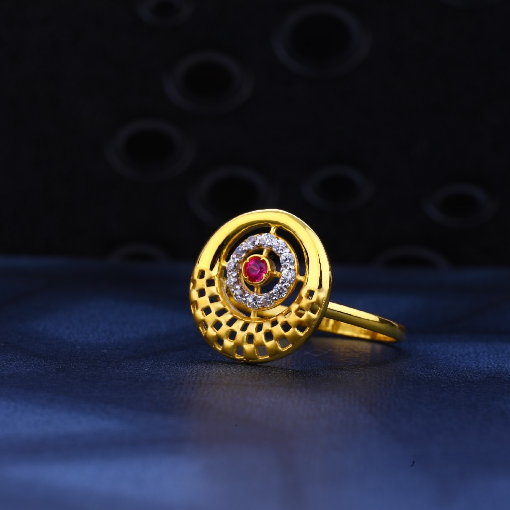 22kt Gold Ladies Hallmark Ring LR28 - Image 5
