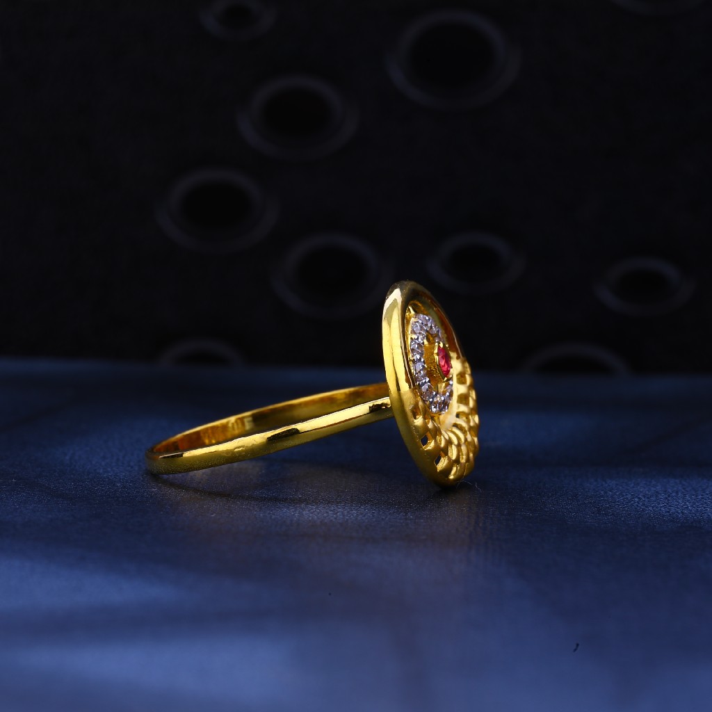 22kt Gold Ladies Hallmark Ring LR28 - Image 4
