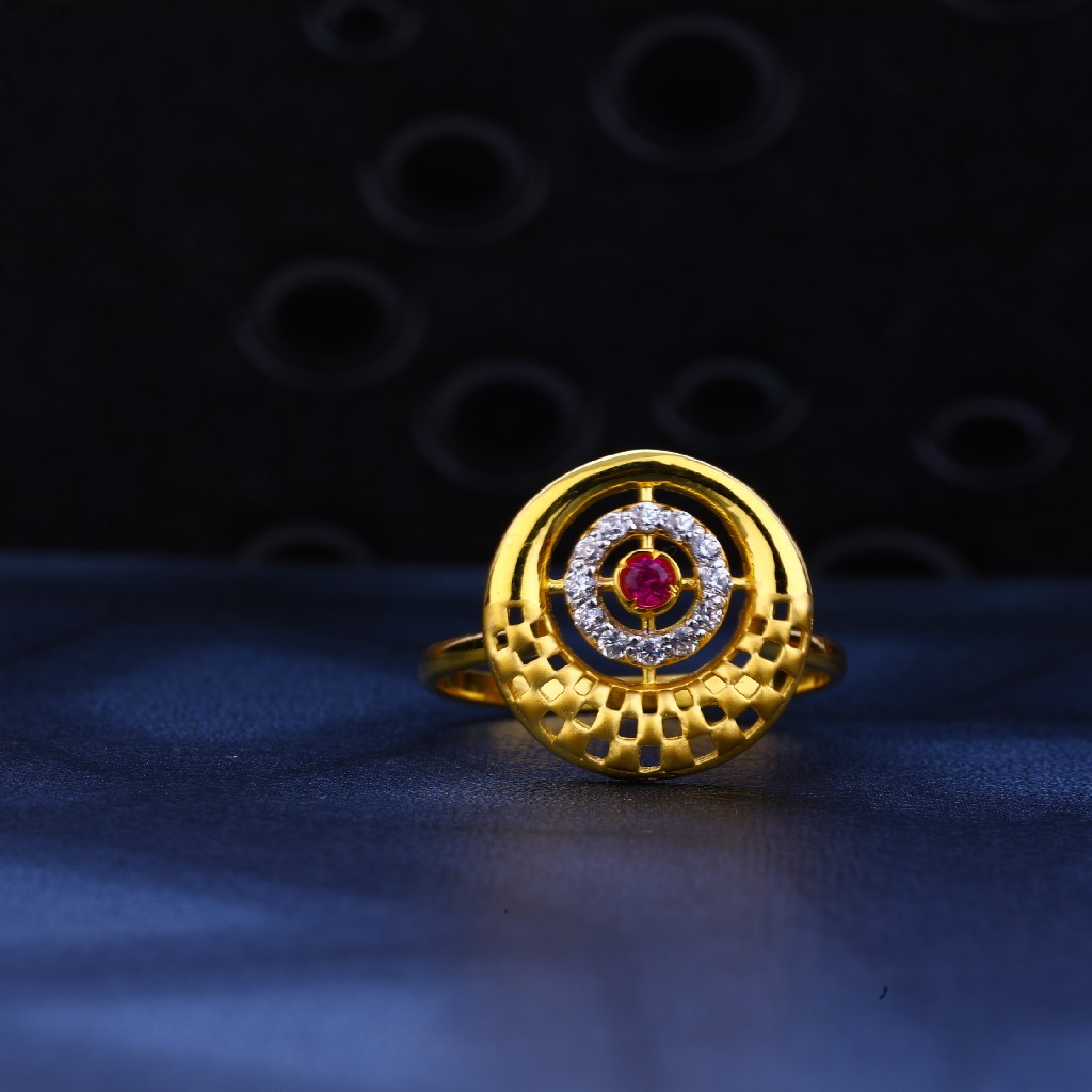22kt Gold Ladies Hallmark Ring LR28 - Image 2