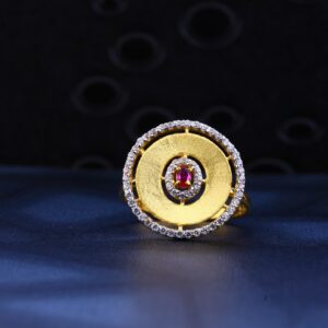 916 Gold Stylish Hallmark Ring LR34