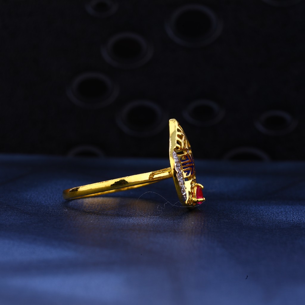 22kt Gold Designer Cz Ring LR38 - Image 5