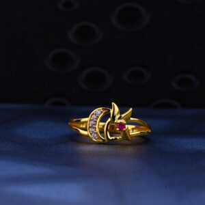 916 Gold Color Gemstone Ring LR48