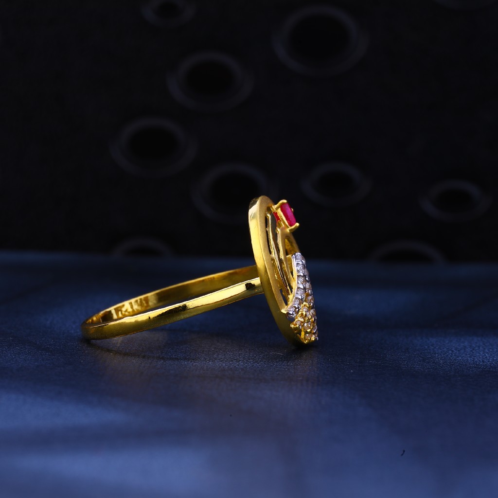 22kt Gold Designer Hallmark Ring LR66 - Image 5