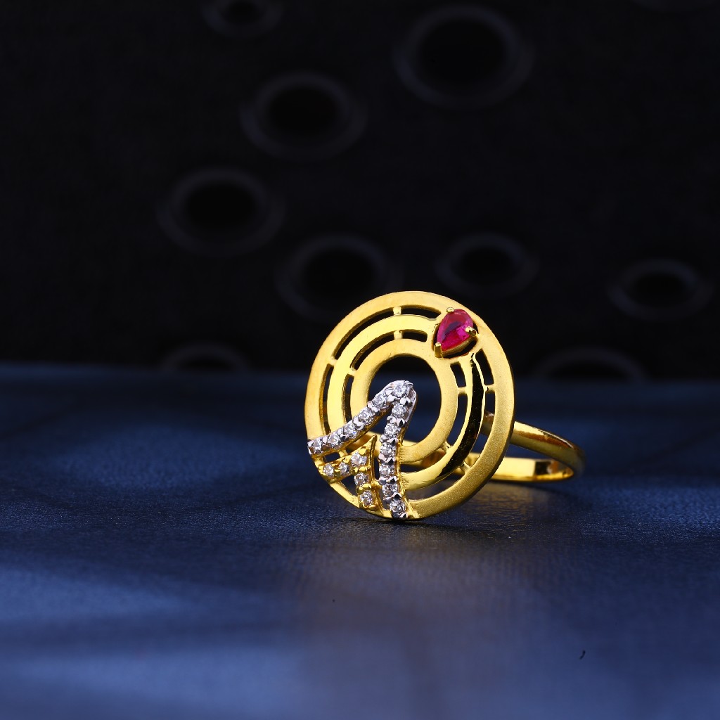 22kt Gold Designer Hallmark Ring LR66 - Image 4