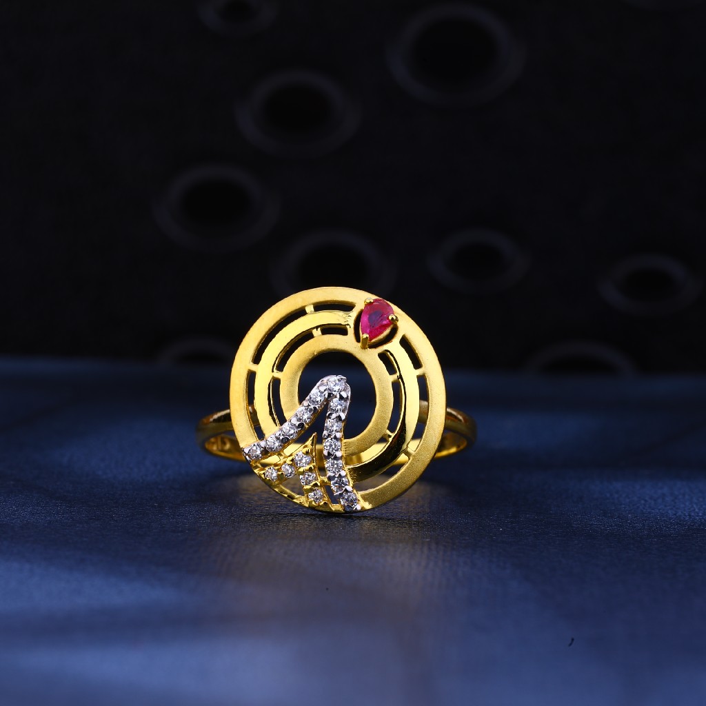 22kt Gold Designer Hallmark Ring LR66 - Image 3