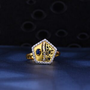 22ct Gold Color Gemstone Ring LR79