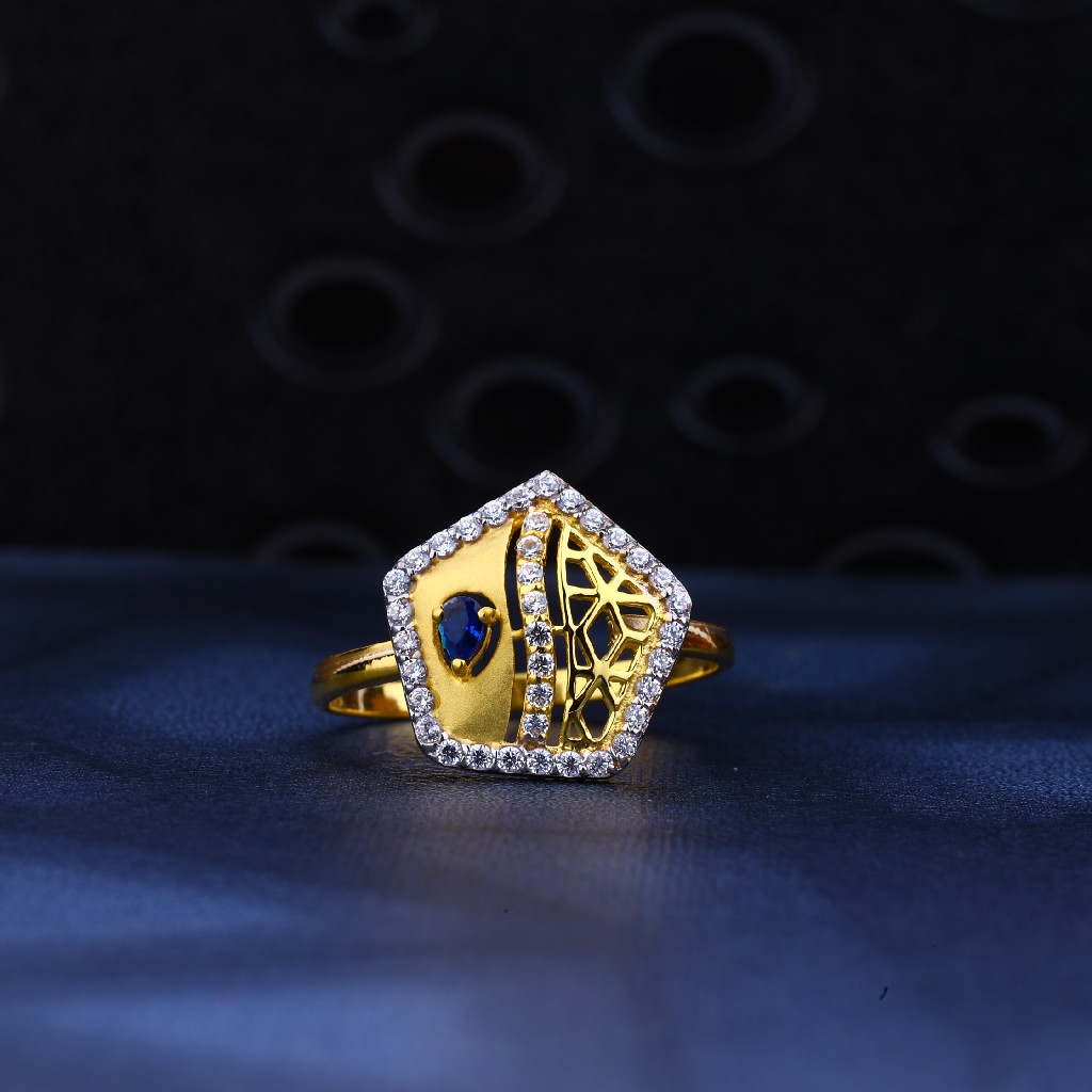22ct Gold Color Gemstone Ring LR79