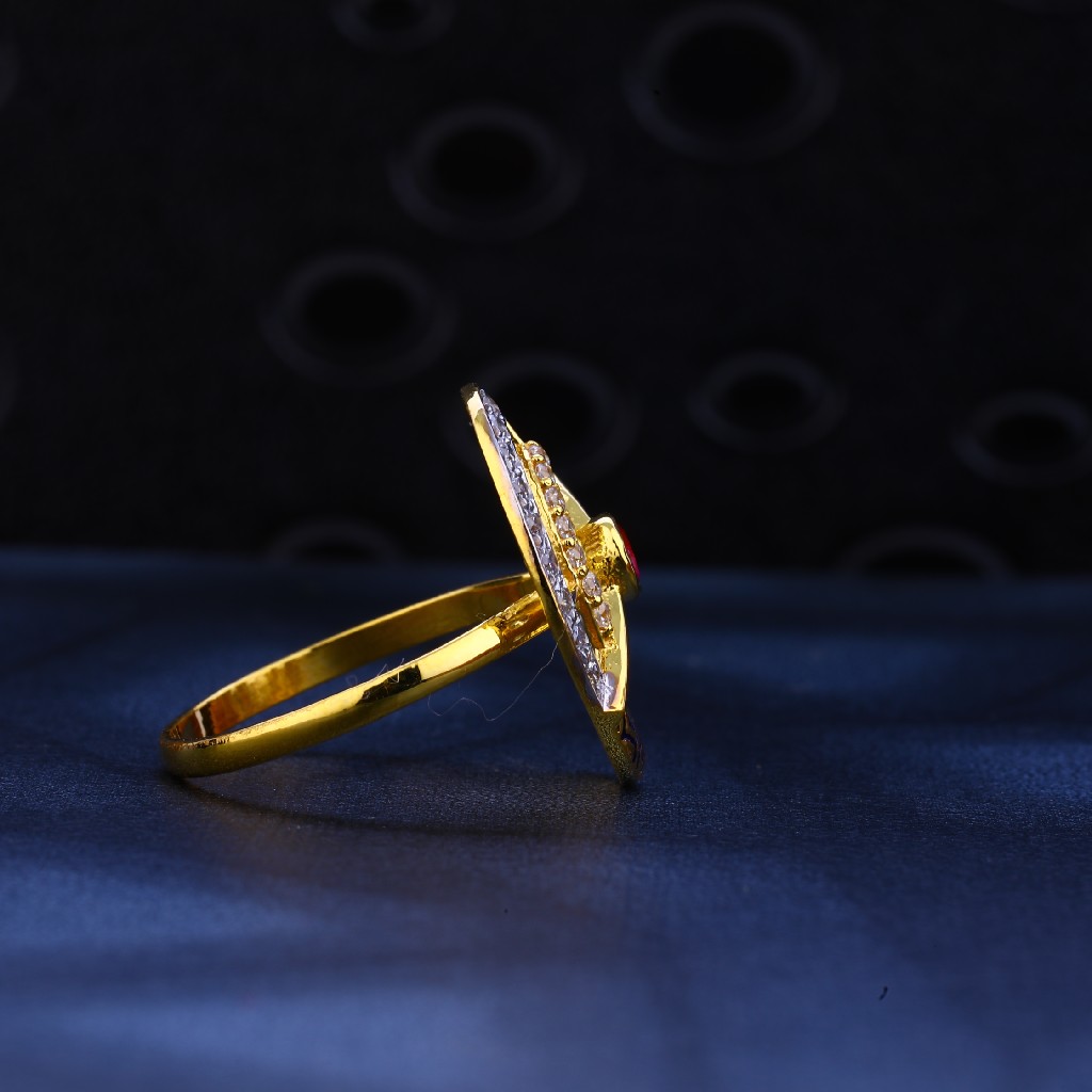 22kt Gold cz Diamond Ring LR82 - Image 3