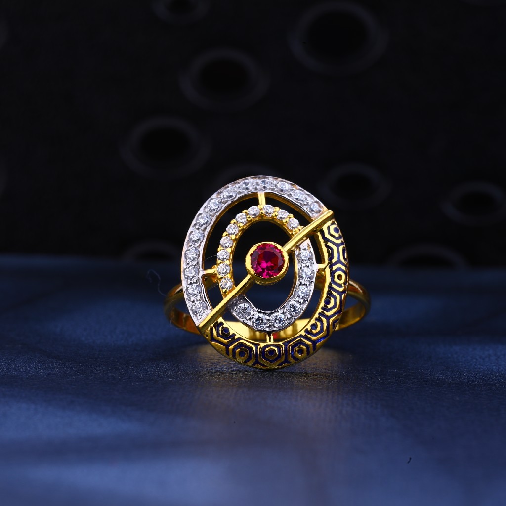 22kt Gold cz Diamond Ring LR82