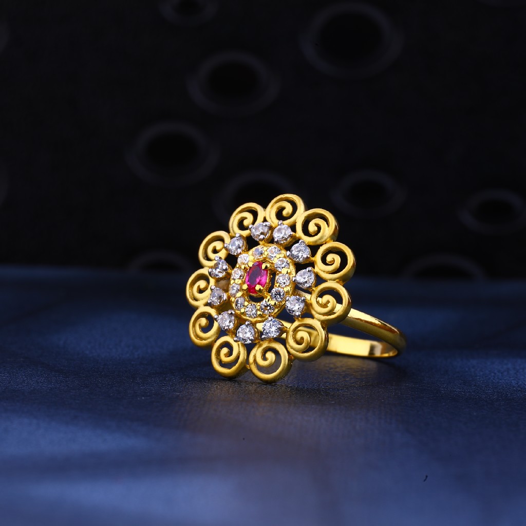 22kt Gold Cz Diamond Ring LR83