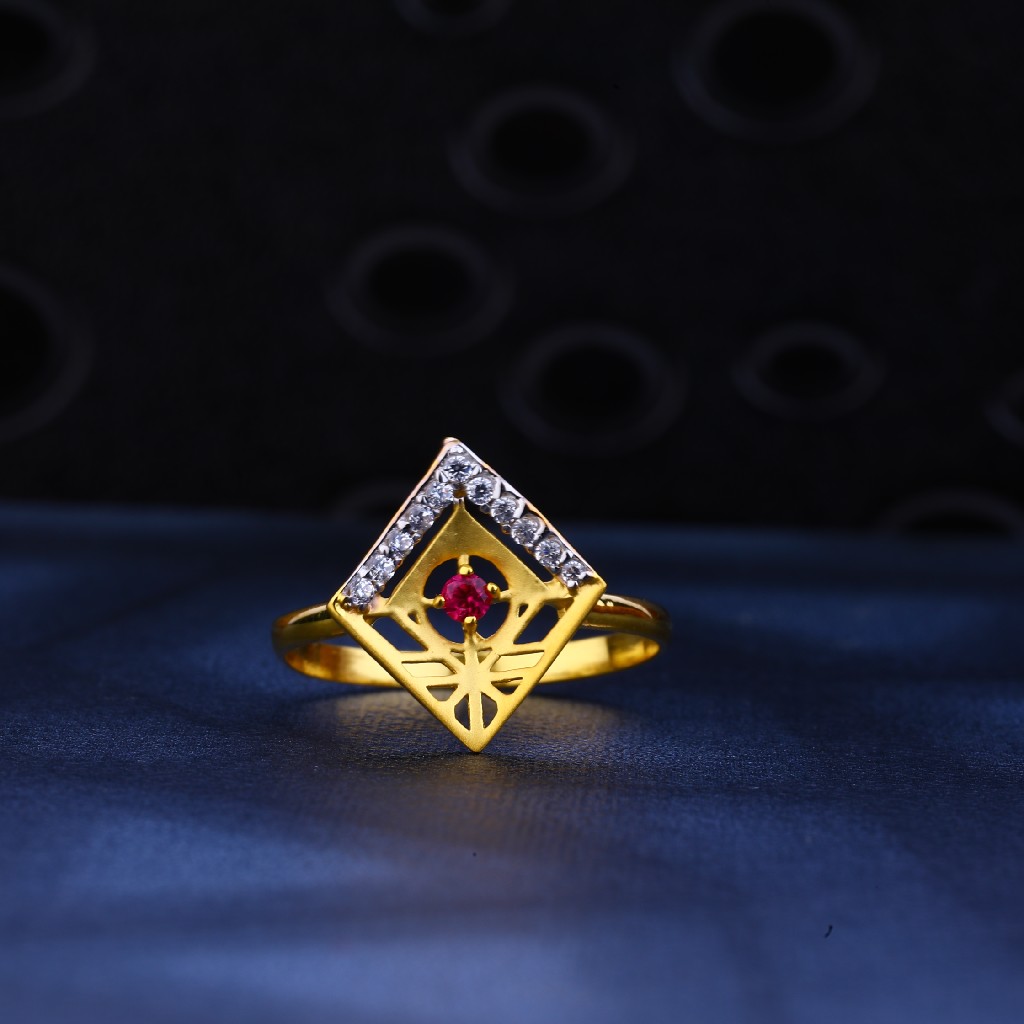916 Gold Cz Ladies Ring LR90 - Image 2