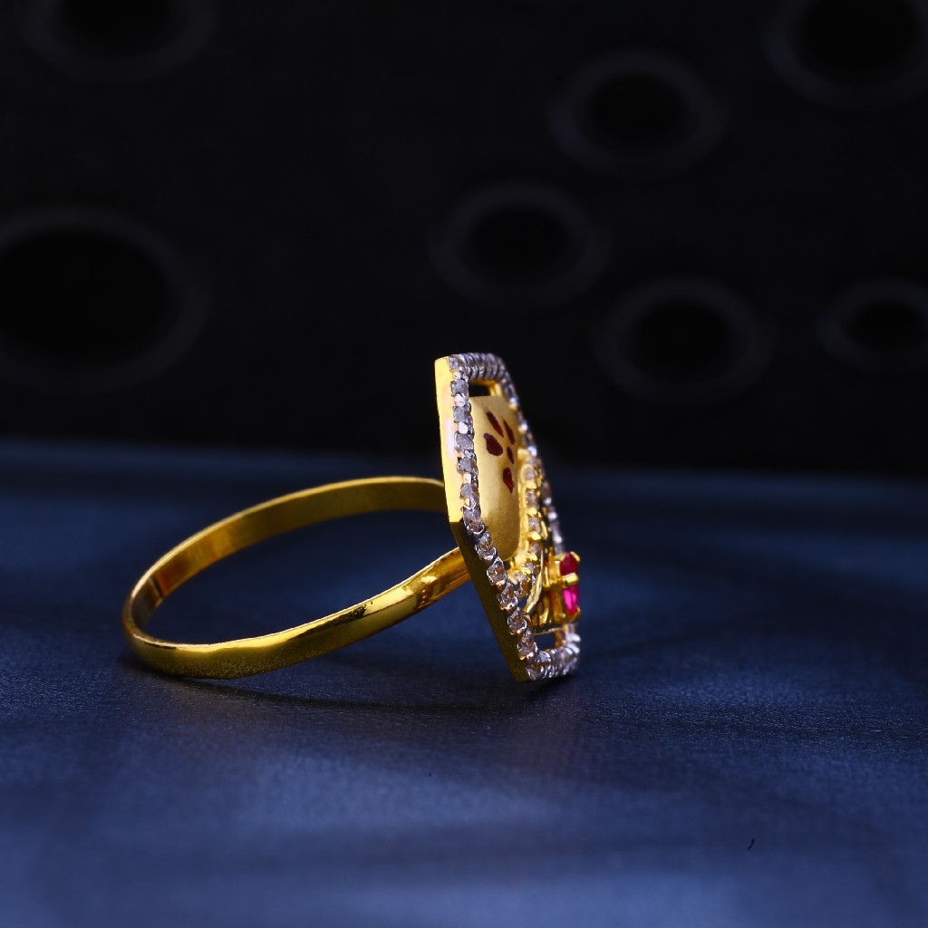 22kt Gold Hallmark Cz Ring LR115 - Image 3