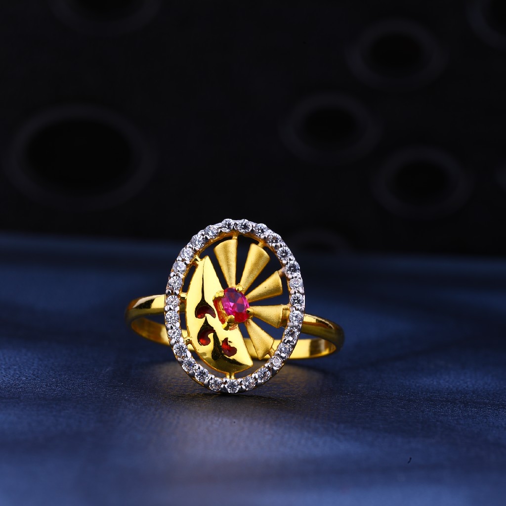 22kt Gold Exclusive Cz Designer Ring LR123