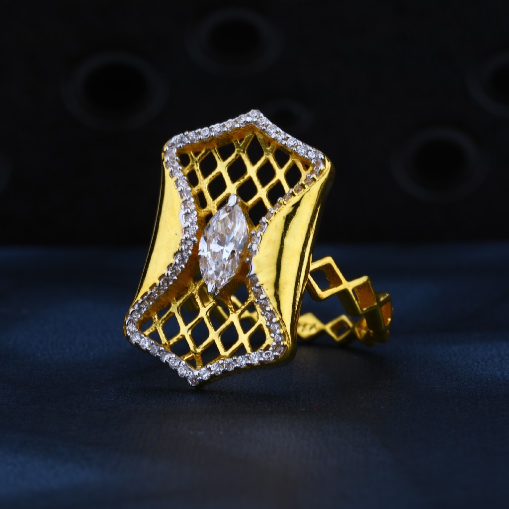 916 Gold Designer Ring LR08 - Image 4