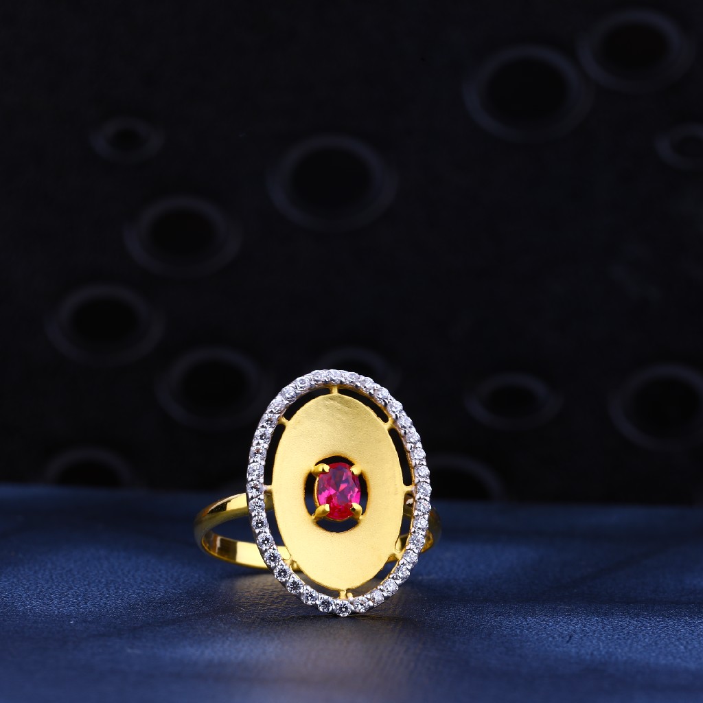 22kt Gold color Gemstone Ring LR14 - Image 5