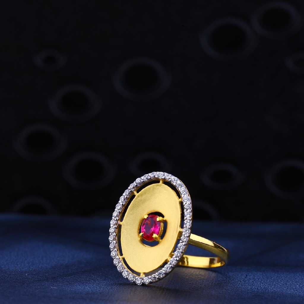 22kt Gold color Gemstone Ring LR14 - Image 4