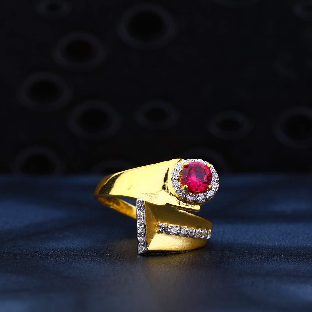 22ct Gold Exclusive Cz Ring LR175 - Image 2