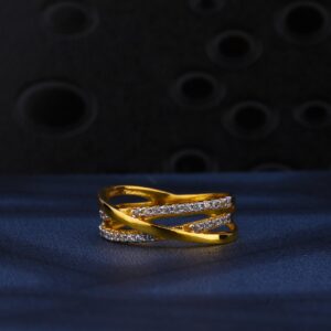 22kt Gold Cz Designer Ring LR185