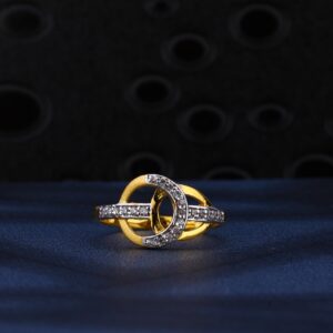 22ct Gold Designer Cz Ring LR191
