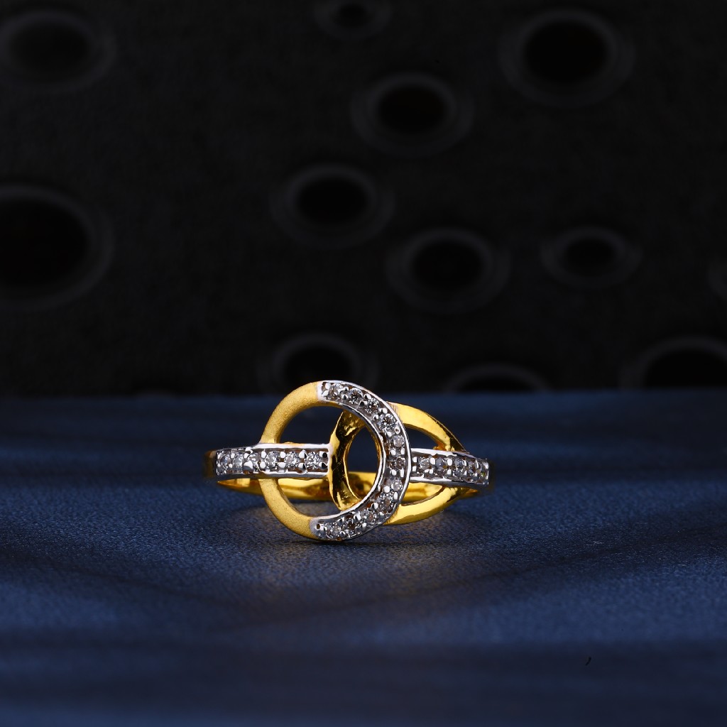 22ct Gold Designer Cz Ring LR191