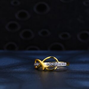 916 Gold Cz Designer ring LR158