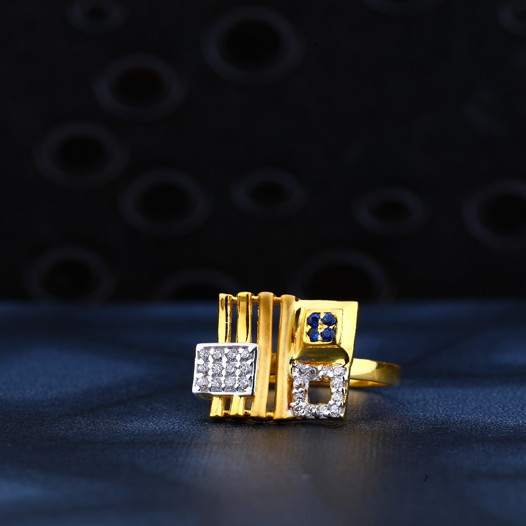 22kt Gold Designer Cz Ring LR129