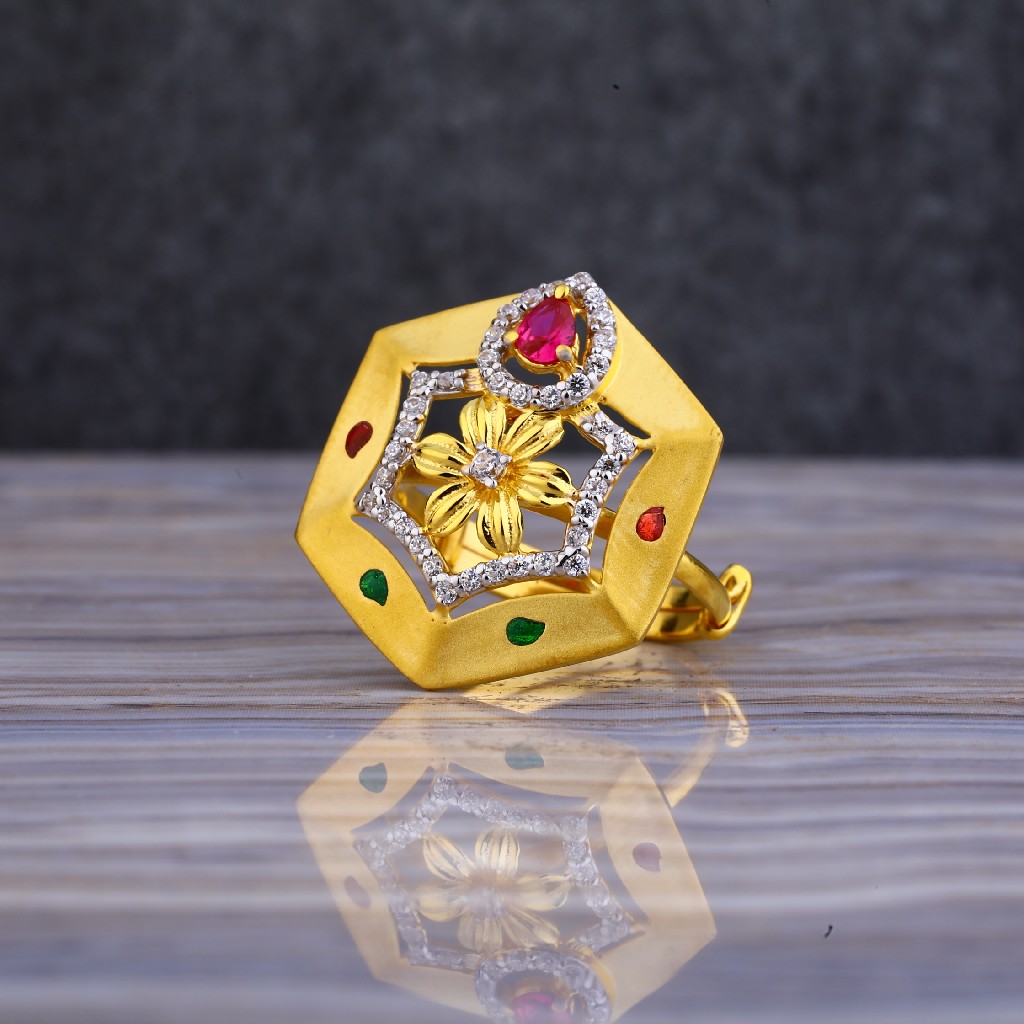 22kt gold cz diamond ring llr116 - Image 2