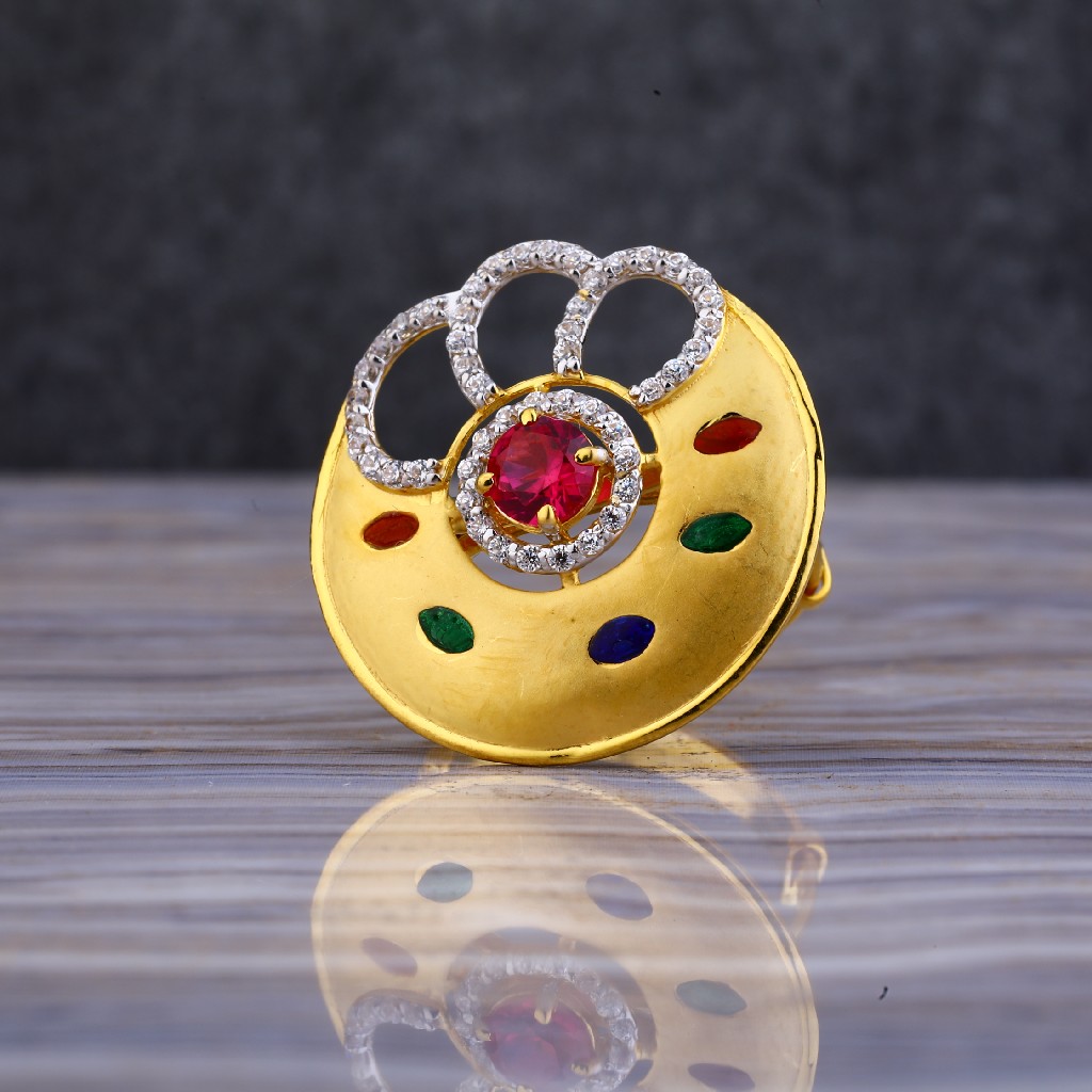 22ct Gold Diamond Designer Ring LLR117