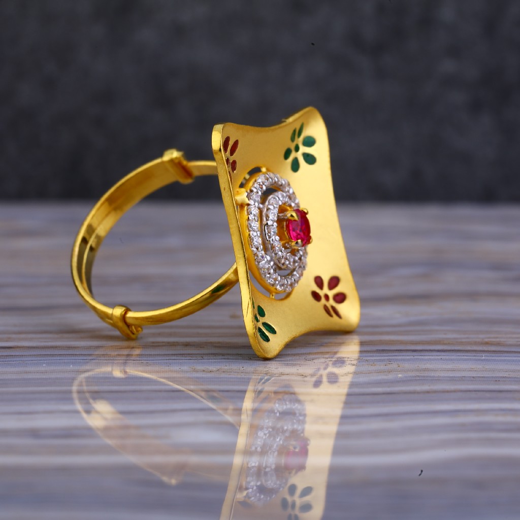 22kt Gold Square Cut Ring LLR132 - Image 3