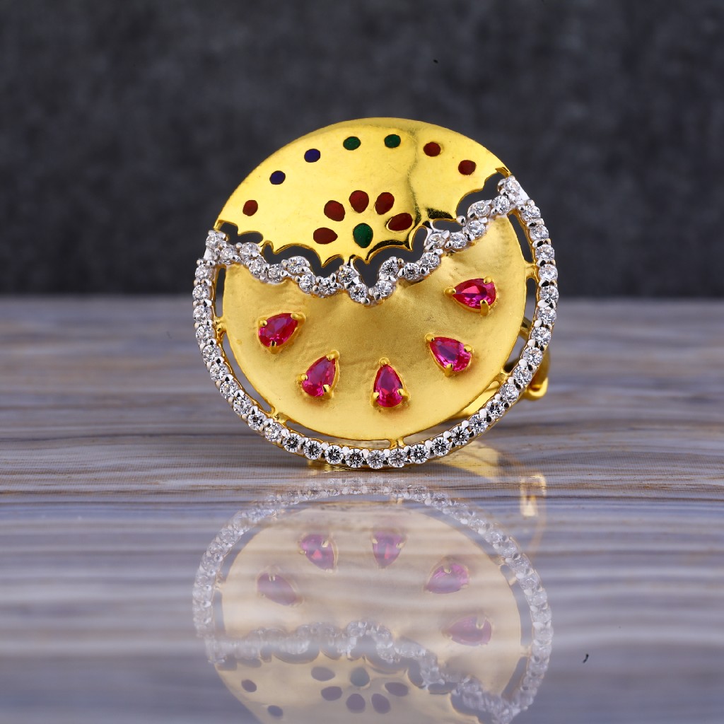 22ct gold cz designer ring llr135