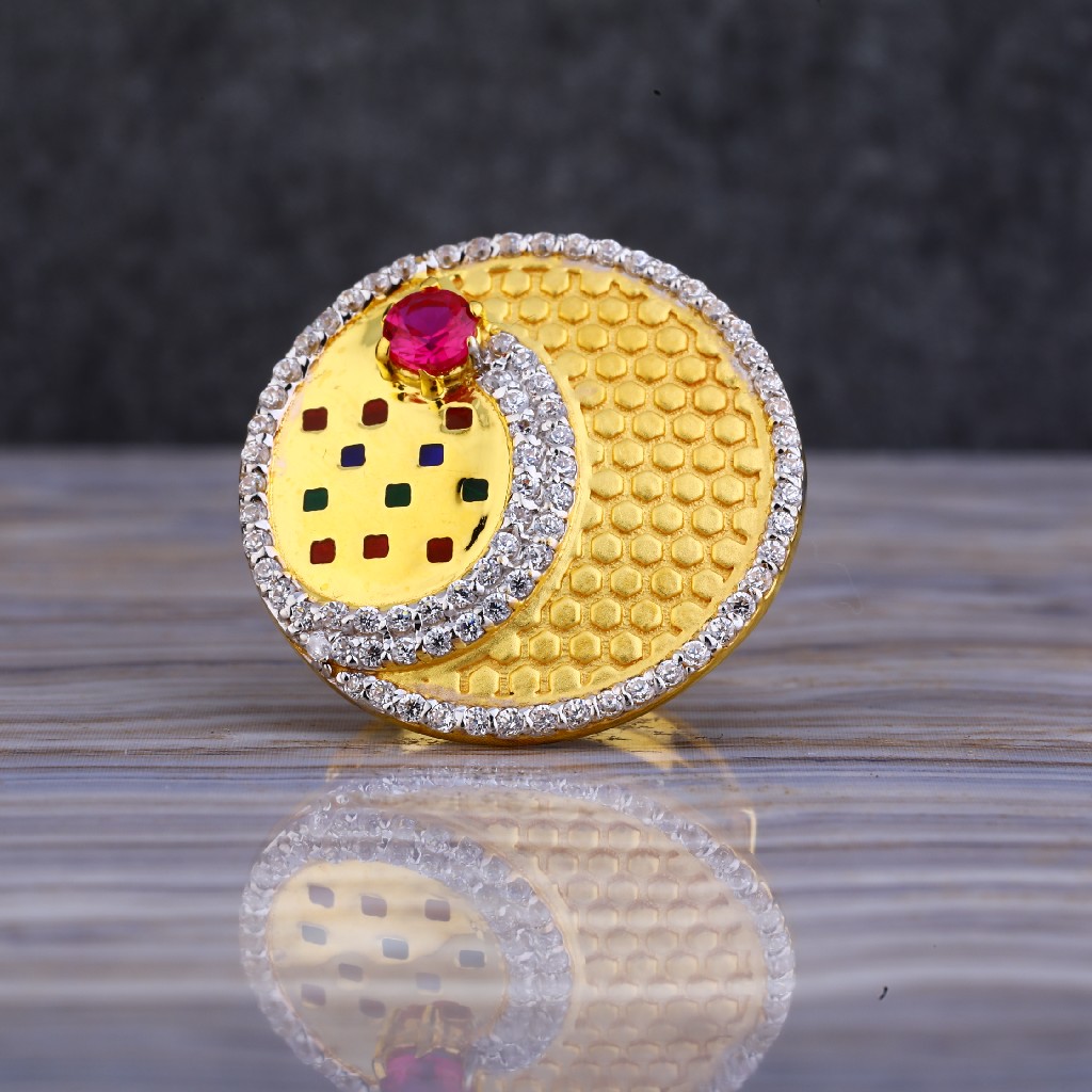 916 Gold Exclusive cz Hallmark Ring LLR141