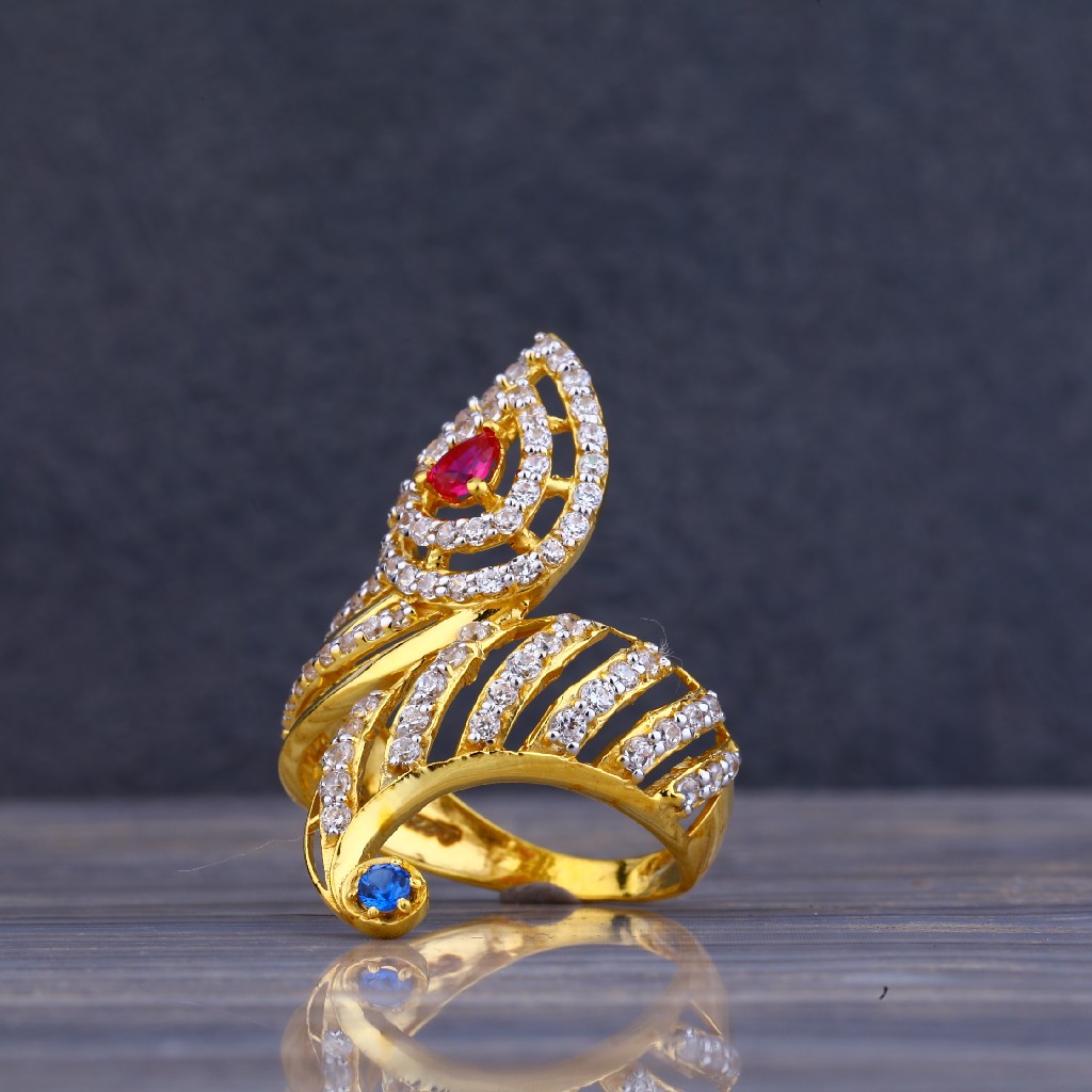 22kt Gold Exclusive Cz ring LLR90 - Image 2