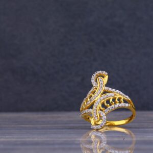 22kt Gold cz Ring LLR92