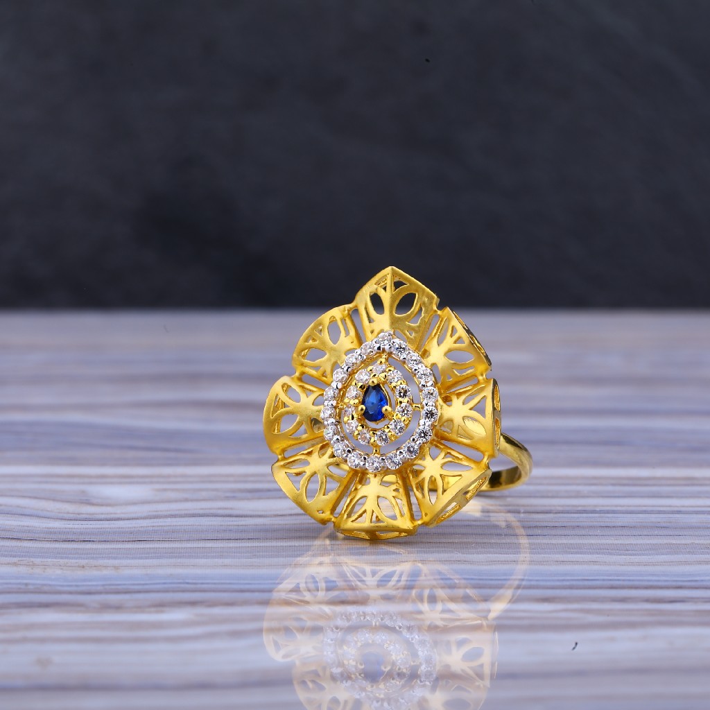 22kt Gold Cz Hallmark Ring LLR177