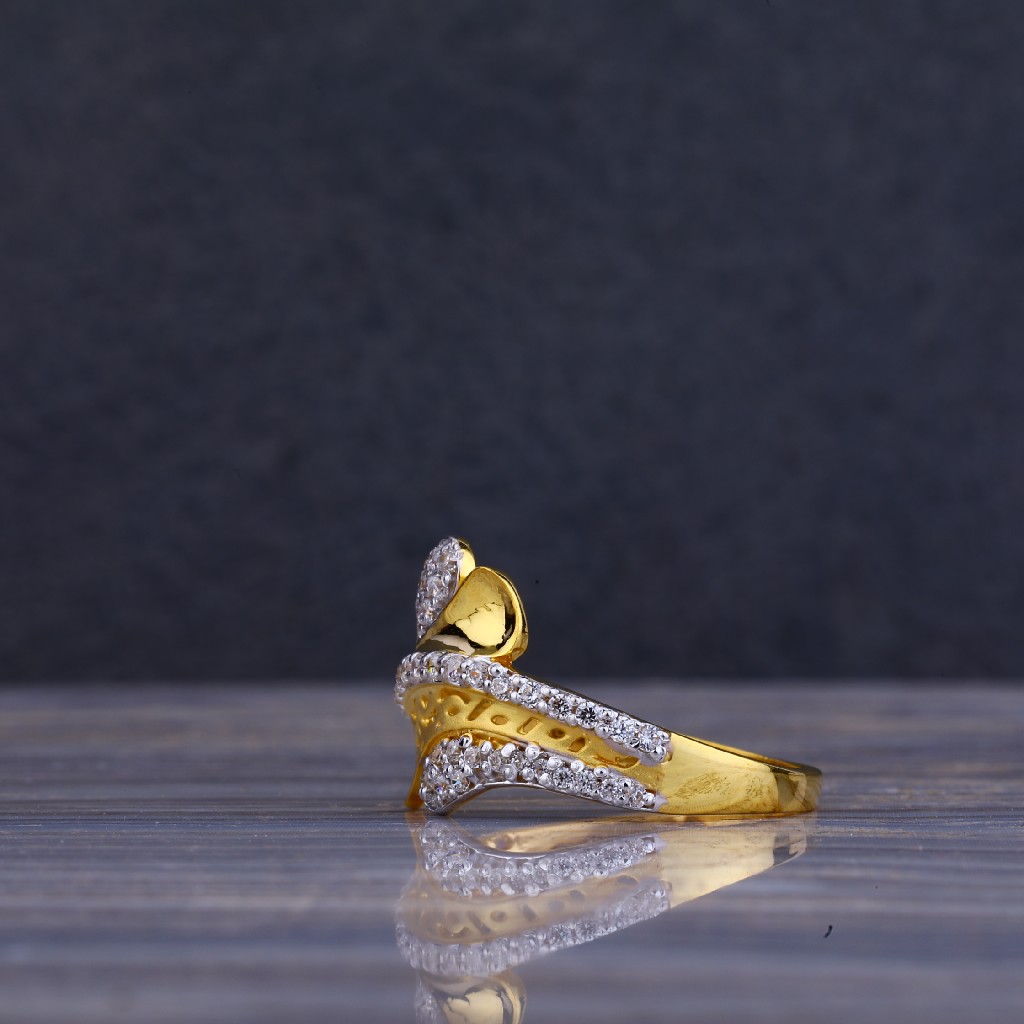 22ct Gold Designer cz Ring LLR58 - Image 3